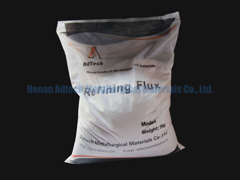 Aluminum refining flux production method