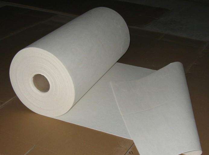 Ceramic fiber paper production process