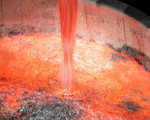 melting aluminum