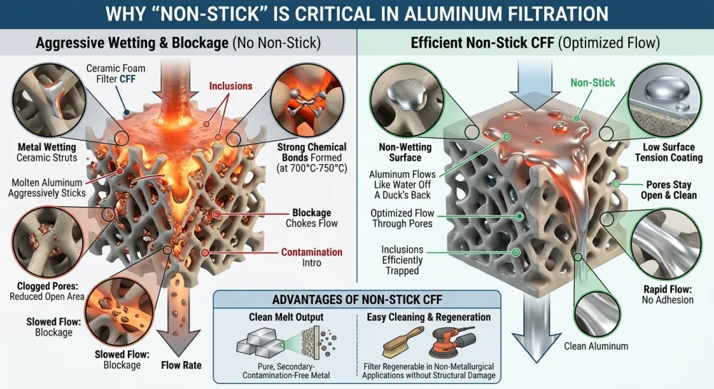 the importance of non-stick feature in aluminum filtration