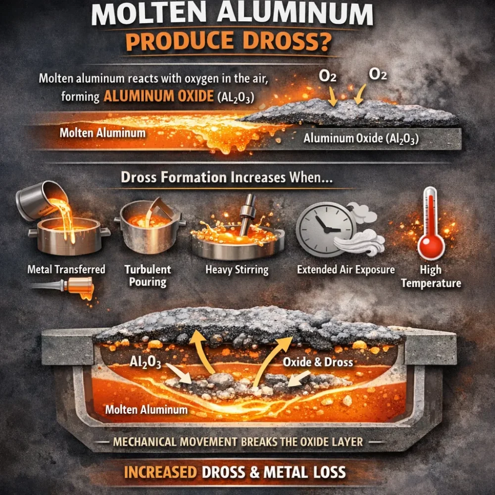 Why does molten Aluminum Produce Dross?