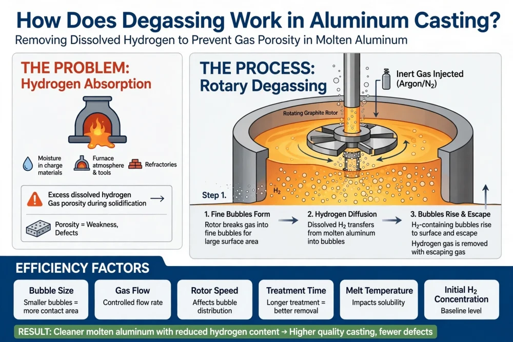 How Does Degassing Work in Aluminum Casting